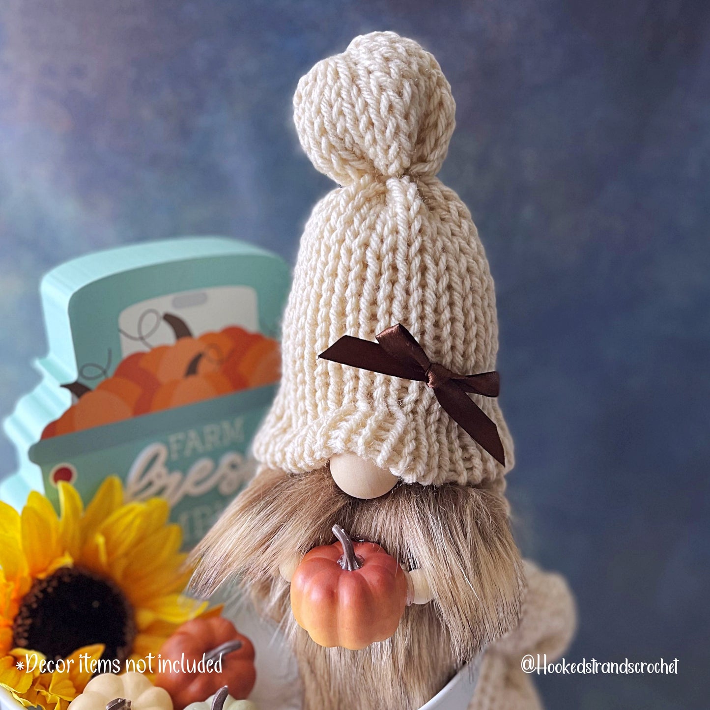 Adorable Autumn Knit Gnome - Perfect Fall Decor for Tiered Trays and Harvest Displays