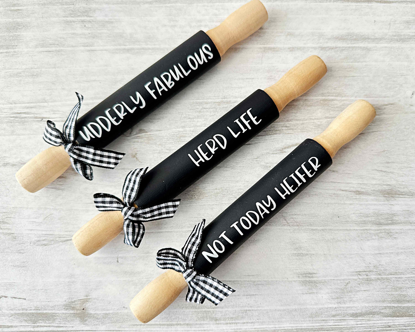 Cow gnome, Heifer decor, Tiered tray decor, Farm decor, Gift idea, Rolling pins, Milk bottle, Bead Garland Farmhouse decor
