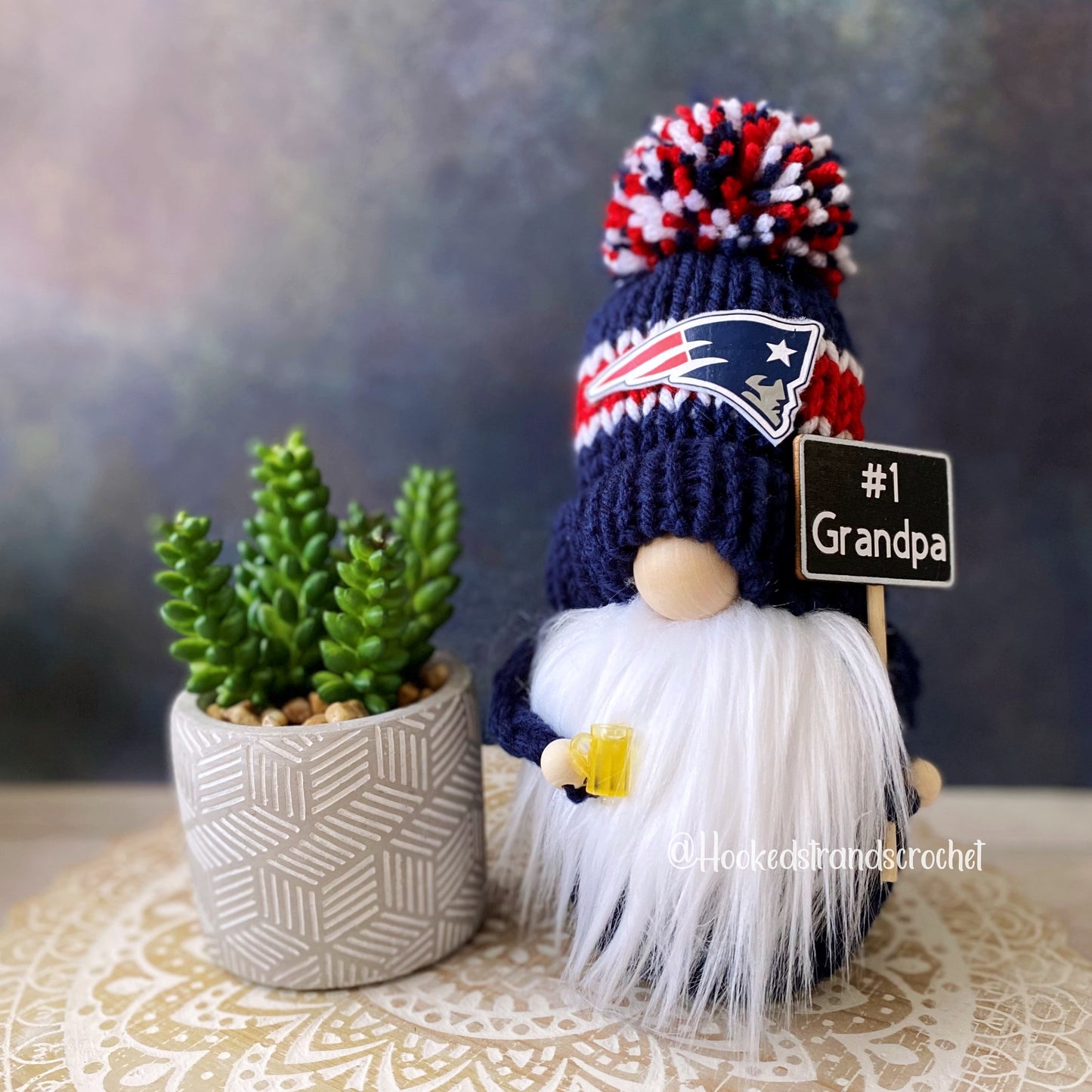 Sports gnome, College gnome, Tiered tray decor, Coffee gnome, Knit gnome, Gift idea, Gnome decor,