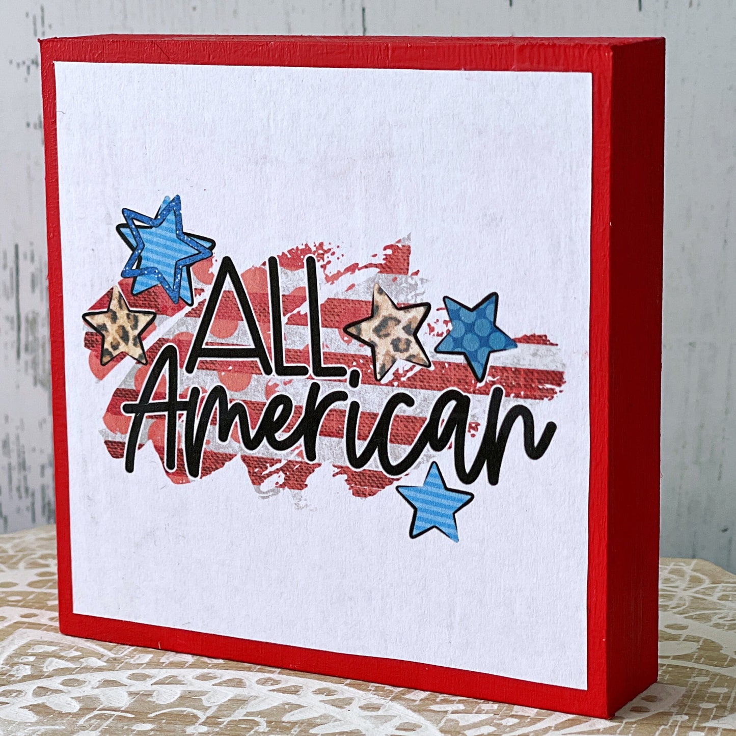 4th of July gnome, Patriotic gnome, Tiered tray decor, Holiday gnome, Independence day decor, Knit gnome, Red white and blue