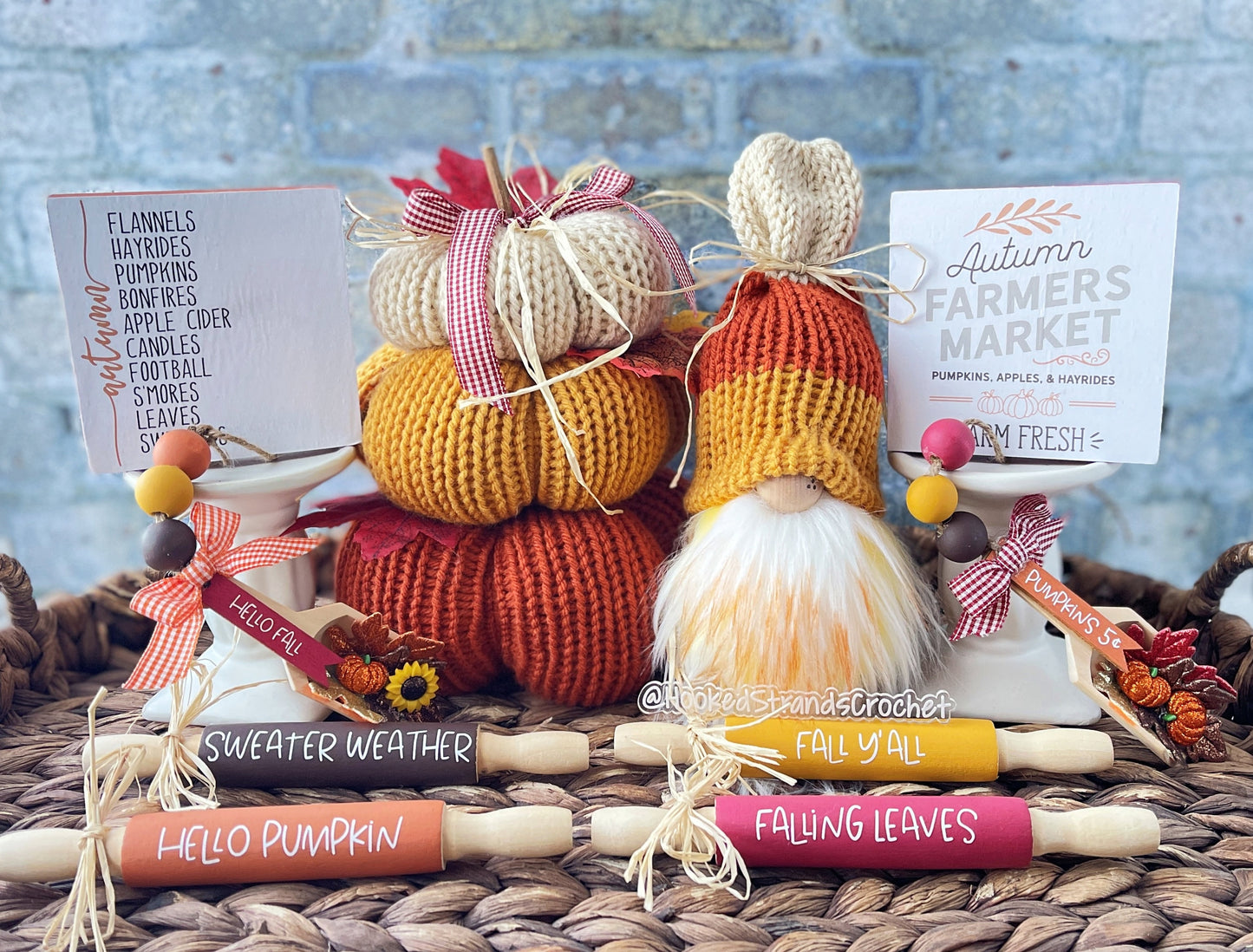 Fall Sign - Rustic Autumn Decor for Tiered Tray Displays
