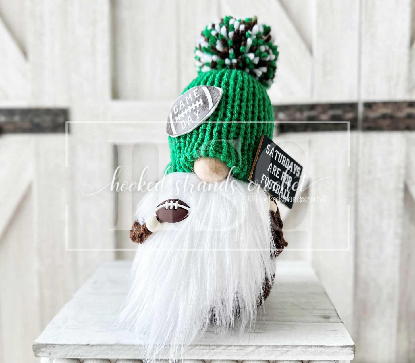 Football gnome, Game day gnome, Sports gnome, Fan gnome, Tiered tray decor, , Knit gnome, Gift for him,