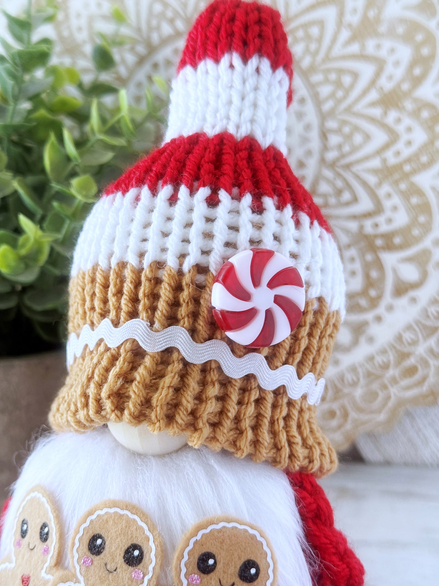 Adorable gingerbread gnome - Christmas tiered tray decor