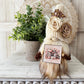 Fall Gnome Decor | Handmade Autumn Gnome with Pumpkins & Books Sign | Rustic Cream Hat Gnome | Shelf Sitter | Farmhouse Tiered Tray Decor