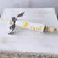 Bee-u-tiful  knit honeybee gnome with sign - Decorative rolling pins - Tiered tray decor set