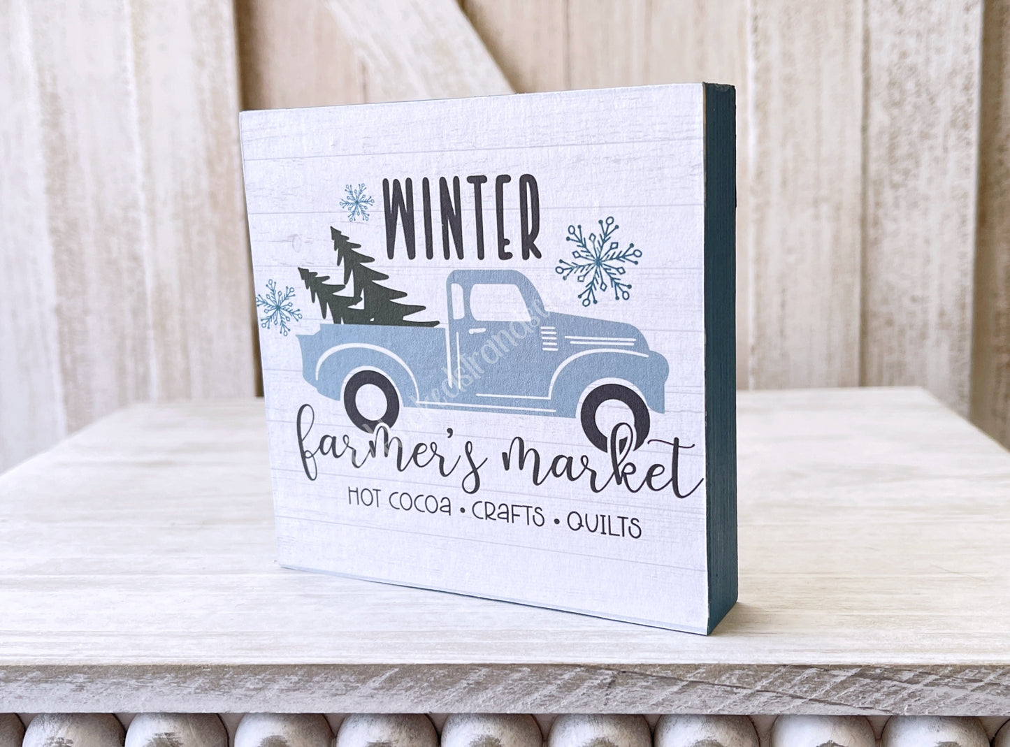 Winter sign, Winter decor, Christmas decor, Tiered tray decor, Table top display