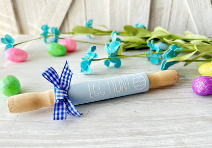 Easter rolling pins, Spring decor, Tiered tray decor, Table top display