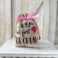 Ice Cream Lover's Dream - Tiered Tray Decor with Mini Burlap Sack, Rolling Pins, and Delightful Knit Gnome!