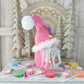 Santa's Sweet Shop: Candy Cane Lane Knit Gnome - Festive Tiered Tray Decor