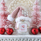 Adorable Pink Santa Christmas Gnome - Perfect Tiered Tray Decor by Hooked Strands Crochet!