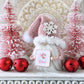 Adorable Pink Santa Christmas Gnome - Perfect Tiered Tray Decor by Hooked Strands Crochet!