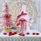 Whimsical Pink Valentine Mushroom Gnome - Delightful Tiered Tray Decor by Hooked Strands Crochet