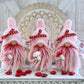 Whimsical Pink Valentine Mushroom Gnome - Delightful Tiered Tray Decor by Hooked Strands Crochet