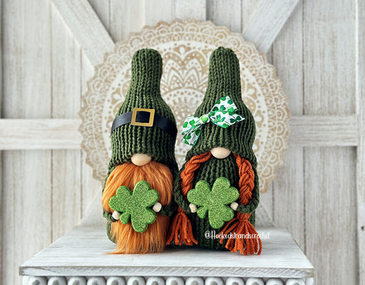Handmade Shamrock Gnomes - Perfect for Tiered Trays and St. Patrick's Day Celebrations
