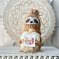 Funny Sloth Gnome with Nope, Not Today Sign - Charming Tiered Tray Decor by Hooked Strands Crochet