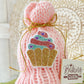 Adorable Baking Queen Cupcake Gnome for Tiered Trays - Handcrafted Crochet by Hooked Strands