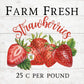 Delightful strawberry-themed gnome with sign - Tiered tray decor - Kitchen fruit