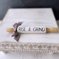 Knit coffee themed gnome with sign - Coffee lover gift - Tiered tray decor