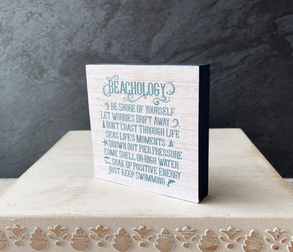 Cute Beach themed tiered tray decor signs and rolling pins