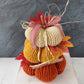 Rustic Fall Pumpkin Stack - Knit Pumpkins for Autumn Decor - Table Top Display - Tiered Tray Decor