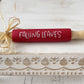 Festive decorative autumn 7 inch rolling pins with raffia bows - Tiered tray decor