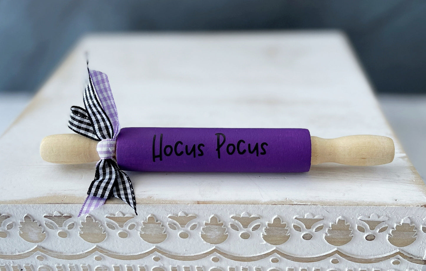 Decorative Spook-tacular 7 Inch Halloween Rolling Pins for Festive Tiered Tray Decor