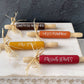 Festive decorative autumn 7 inch rolling pins with raffia bows - Tiered tray decor