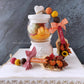 Decorative Scoop for Fall - Pumpkin Themed Tiered Tray Decor