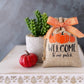 Autumn decorative mini burlap sack with pumpkin themes - Tiered tray decor