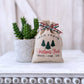 Mini Christmas sack, Christmas decor, Tiered tray decor, Decorative burlap sack, WInter decor, Table top display