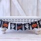 Decorative Mini wood Boo Halloween garland for tiered trays