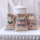 Mini Christmas sack, Christmas decor, Tiered tray decor, Decorative burlap sack, WInter decor, Table top display