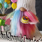 Happy birthday gnome, Birthday gnome, Tiered tray decor, Birthday gift, Novelty gift, Rustic gnome,  Gnome decor, Swedish tomte, Knit gnome,