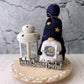 Zodiac gnome, Astrology gnome, Rustic gnome, Tiered tray decor, Gnome decor, Swedish tomte, Knit gnome,