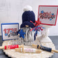 4th of July gnome, Patriotic gnome, Tiered tray decor, Holiday gnome, Independence day decor, Knit gnome, Red white and blue