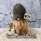 Charming knit fisherman gnome with "WTF Where's the fish?" sign - Gift for Dad - Tiered tray decor
