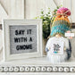 Cheerful Knitted Rainbow Gnome with Sentimental Quote -Handmade Gift Idea