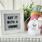 Cheerful Knitted Rainbow Gnome with Sentimental Quote -Handmade Gift Idea