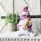 Sleepy gnome, Tiered tray decor, Bedtime gnome, Rustic gnome, Gnome decor, Swedish tomte,  Knit gnome,