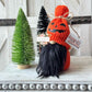 Spooky and Cozy: Jack O' Lantern Knit Halloween Gnome for Tiered Trays