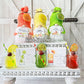 Sweet summer citrus knit gnome - Mini fruit cocktail drinks - Tiered tray decor