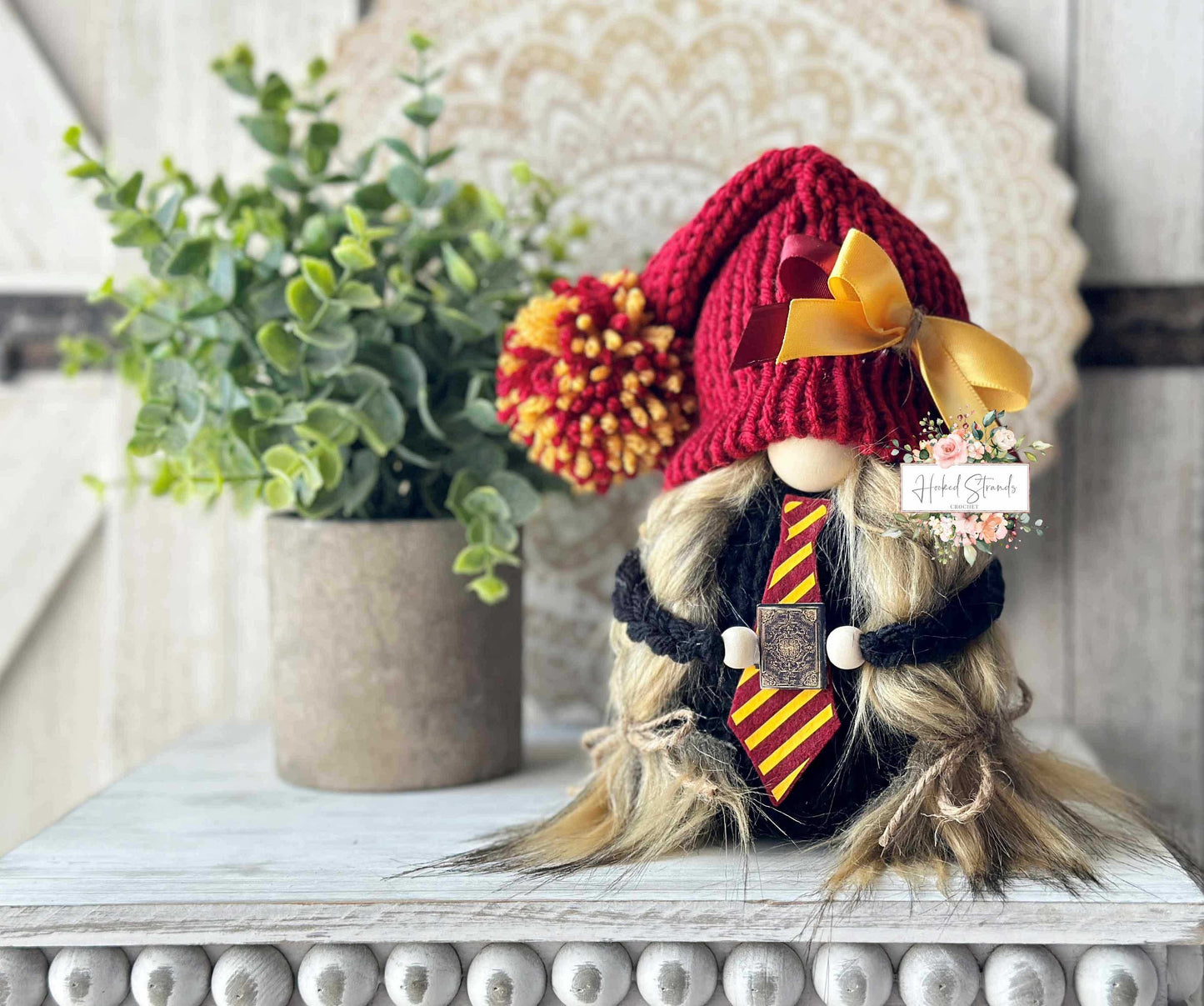 Wizard gnome, House gnome, Rustic gnome, Tiered tray decor, Gift idea