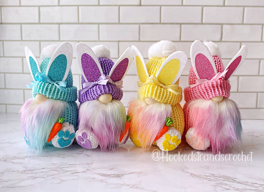 Bunny gnome, Easter gnome, Swedish tomte, Tiered tray decor, Rabbit gnomes, Gnome decor,