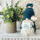 Handmade Knit Teal Fall Gnome: Perfect Addition to Your Autumn Tiered Tray Display