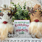 Whimsical Knit Rudolph the Reindeer Christmas Gnome with Tangled Lights - Perfect for Tiered Tray Displays
