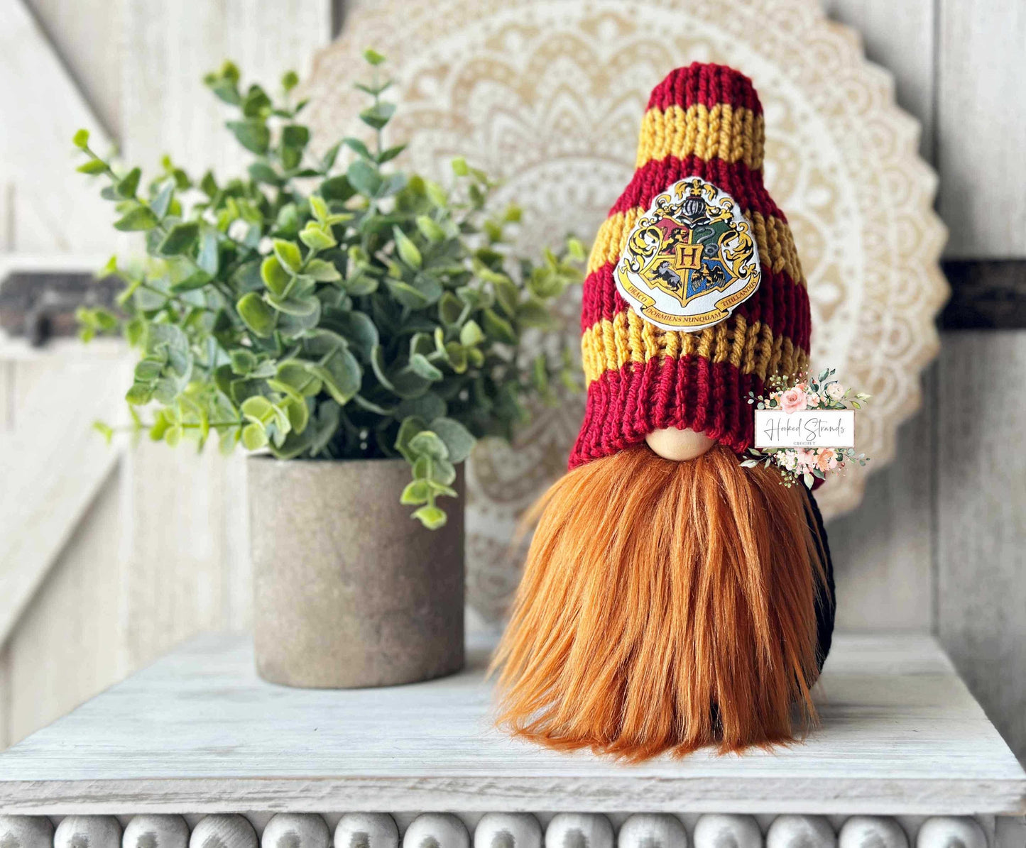 Wizard gnome, House gnome, Rustic gnome, Tiered tray decor, Gift idea