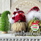 Grinch gnome, Christmas gnome, Tiered tray decor, Farmhouse theme, Rustic decor,  Holiday decor,