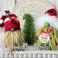 Grinch gnome, Christmas gnome, Tiered tray decor, Farmhouse theme, Rustic decor,  Holiday decor,