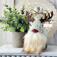 Whimsical Knit Rudolph the Reindeer Christmas Gnome with Tangled Lights - Perfect for Tiered Tray Displays